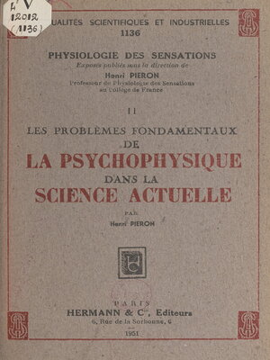 cover image of Les problèmes fondamentaux de la psychophysique dans la science actuelle